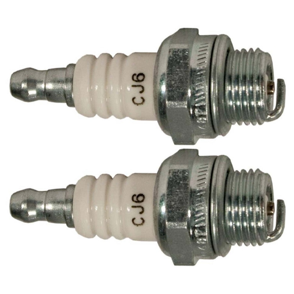 2 pk Champion Spark Plug CJ6 Fits John Deere GA10075 130-194 130-864