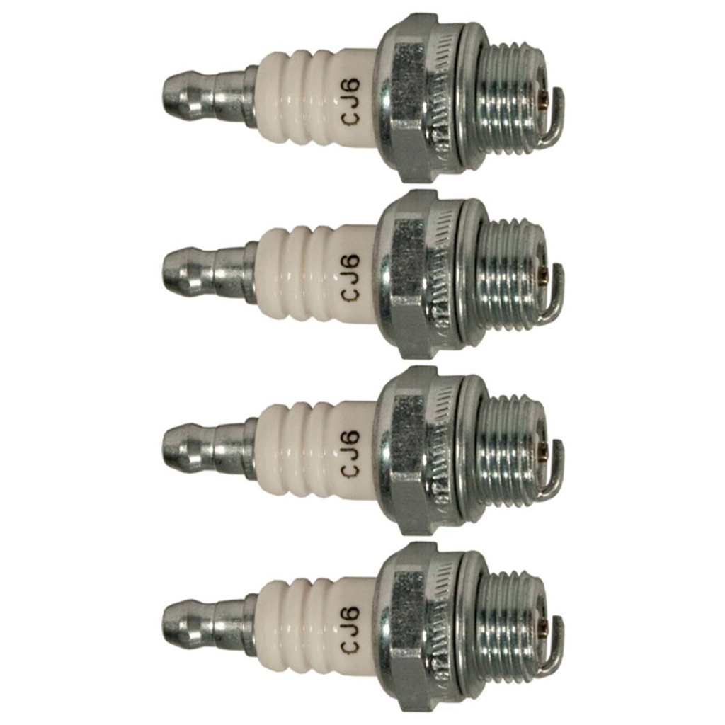 4 pk Champion Spark Plug CJ6 Fits John Deere GA10075 130-194 130-864