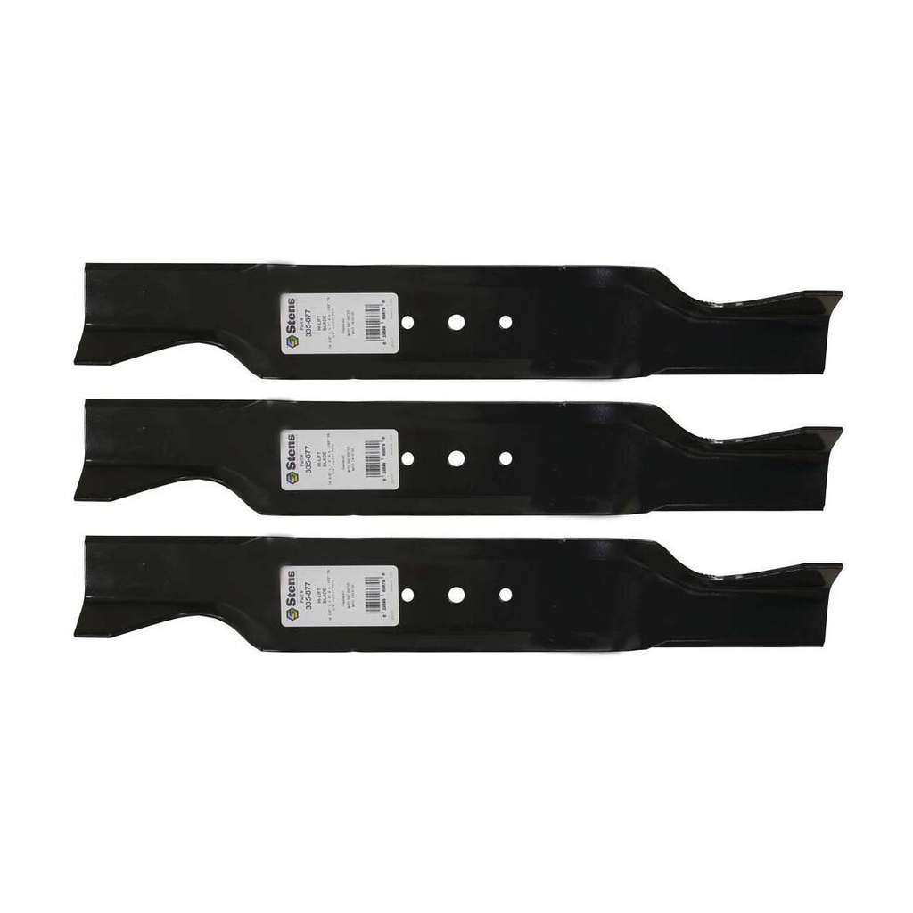 3 PK Stens 335-877 Hi-Lift Blade Fits MTD 742-0473 742-0473A 742473A