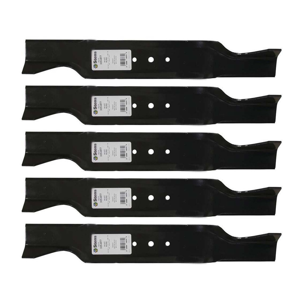 5 PK Stens 335-877 Hi-Lift Blade Fits MTD 742-0473 742-0473A 742473A