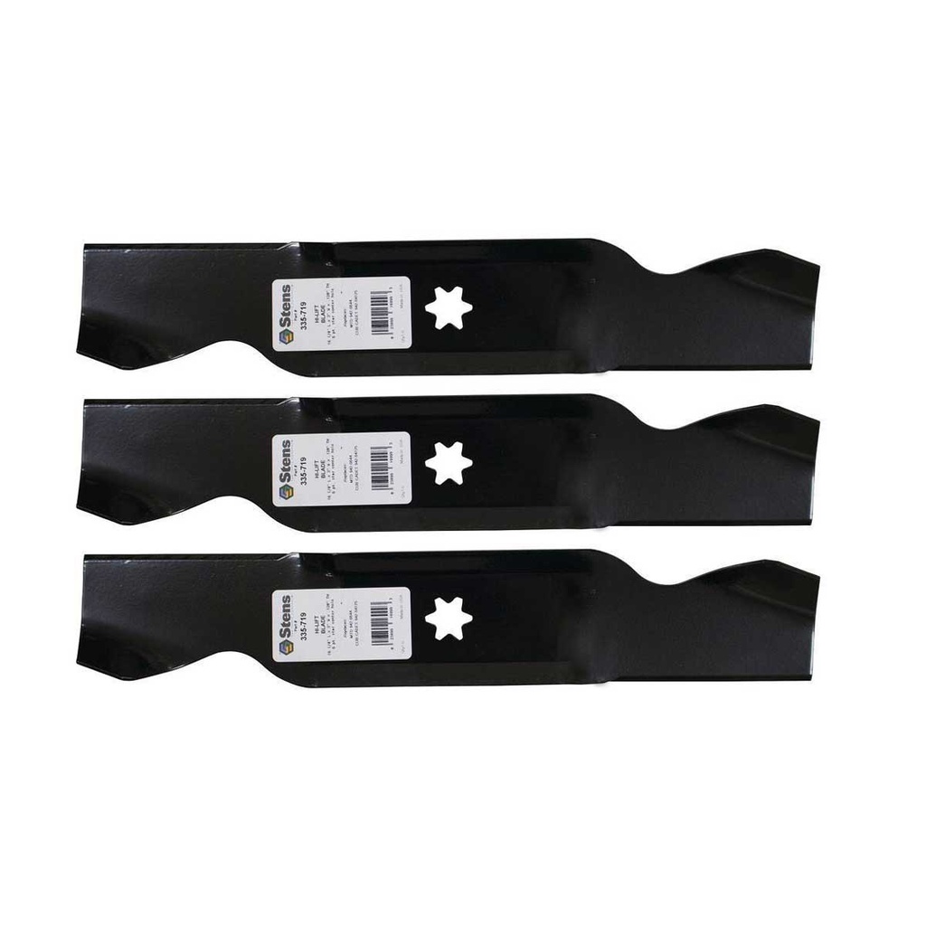 3 PK Stens 335-719 Hi-Lift Blade Fits MTD  Cub Cadet 172-7926 177-2144