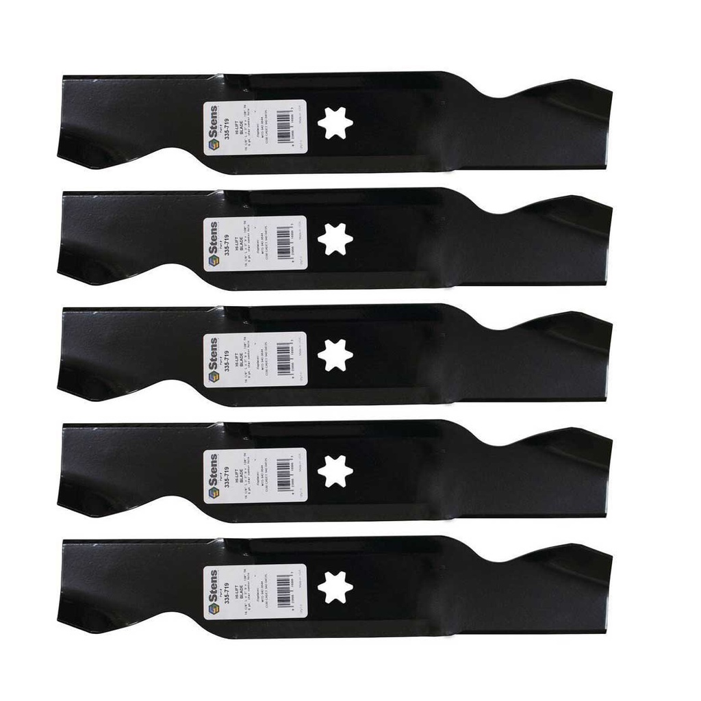 5 PK Stens 335-719 Hi-Lift Blade Fits MTD  Cub Cadet 172-7926 177-2144