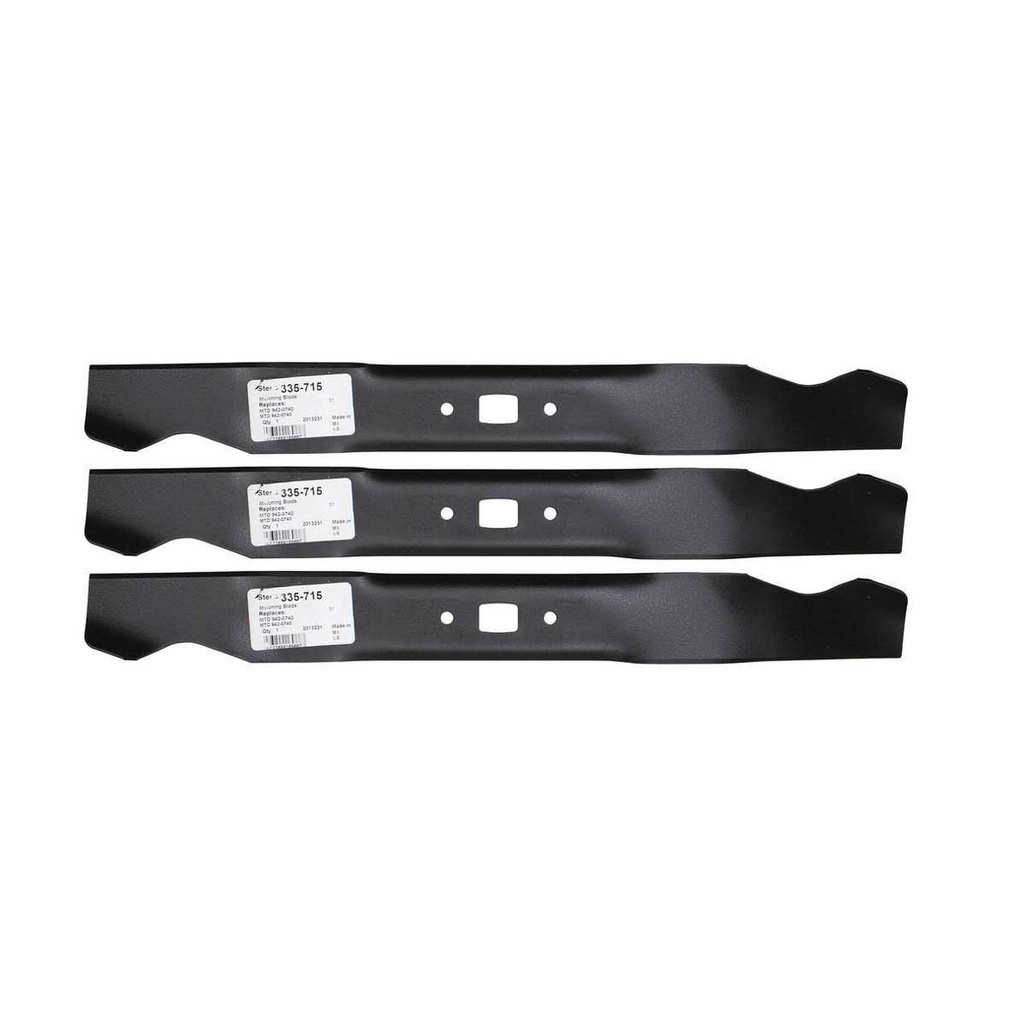 3 PK Stens 335-715 Mulching Blade Fits MTD 490-100-M088 742-0740