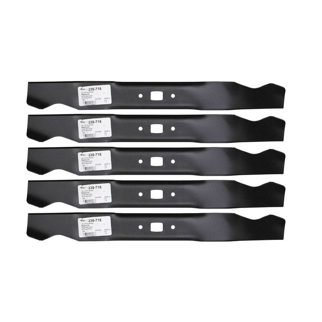 5 PK Stens 335-715 Mulching Blade Fits MTD 490-100-M088 742-0740