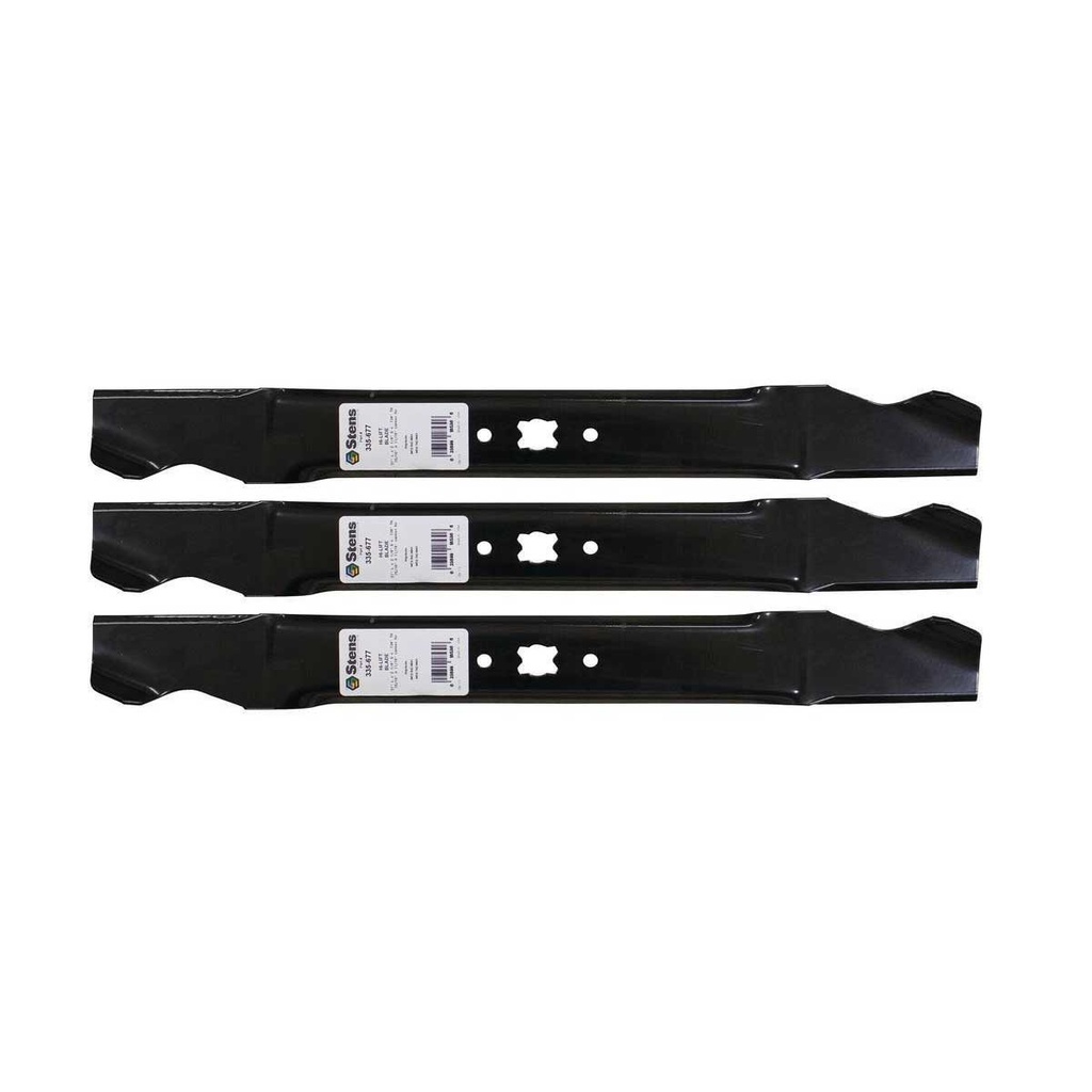 3 PK Stens 335-677 Hi-Lift Blade Fits MTD  Cub Cadet 742-0641 942-0641