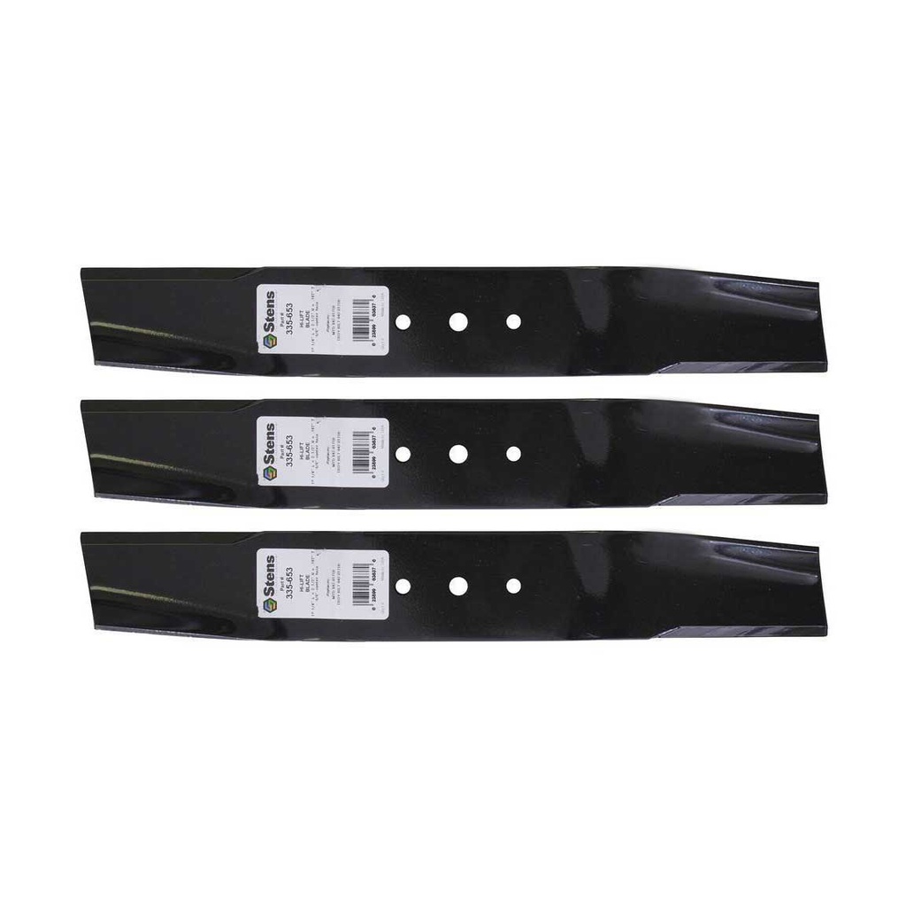 3 PK Stens 335-653 Hi-Lift Blade Fits MTD 742-0171 742-0171B 942-0171B