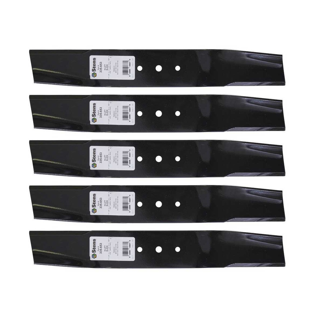 5 PK Stens 335-653 Hi-Lift Blade Fits MTD 742-0171 742-0171B 942-0171B