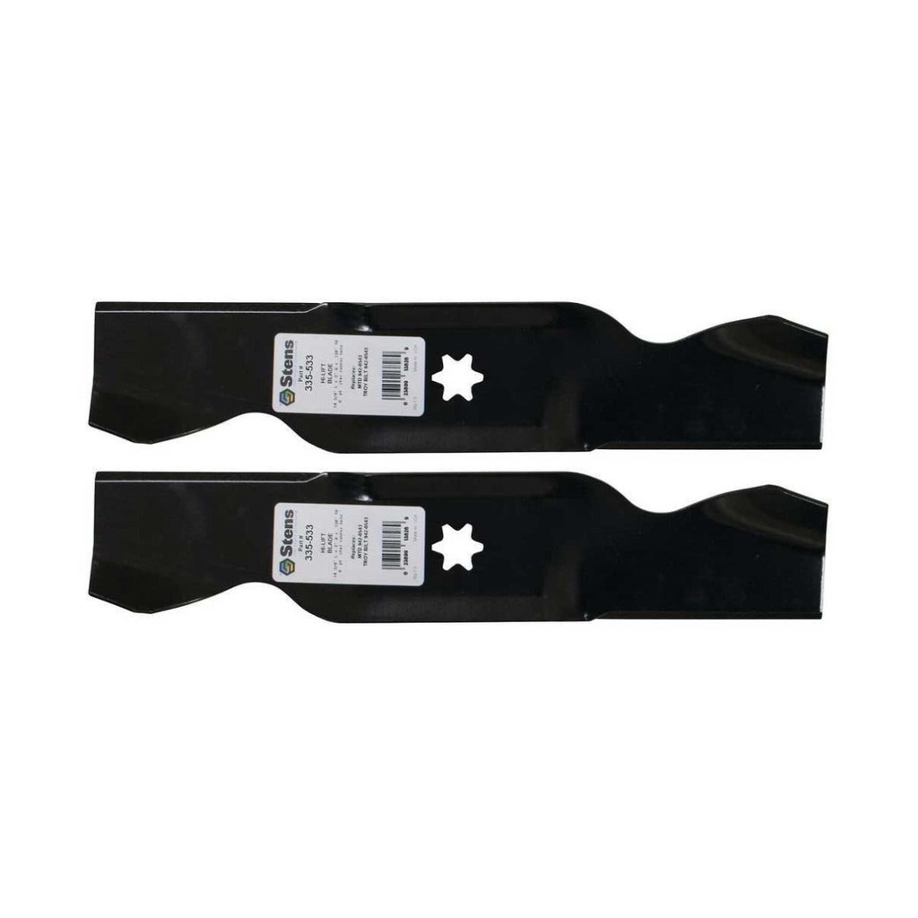 2 PK Stens 335-533 Hi-Lift Blade Fits MTD  Troy-Bilt 742-0543 753-0571