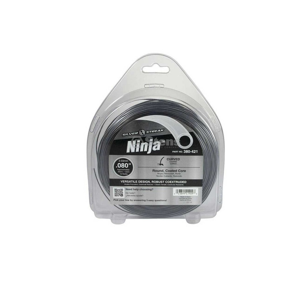 Stens 380-421 Silver Streak Ninja Trimmer Line Diameter 0.080