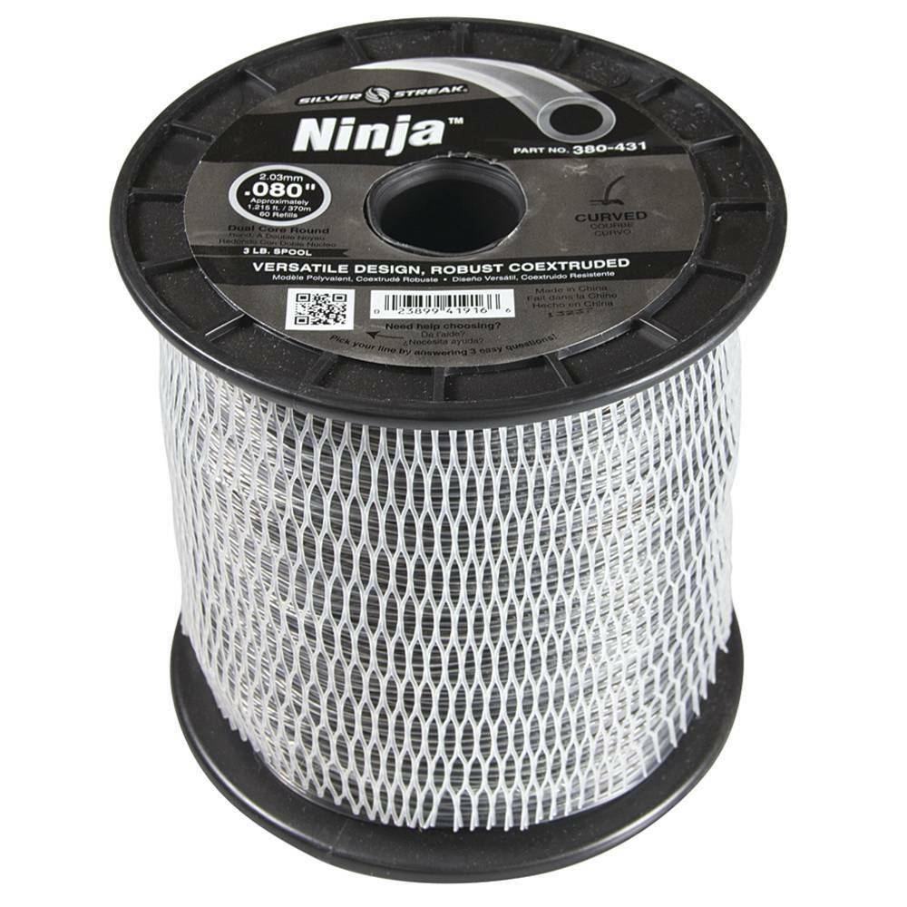 Stens 380-431 Silver Streak Ninja Trimmer Line Diameter 0.080 Gray