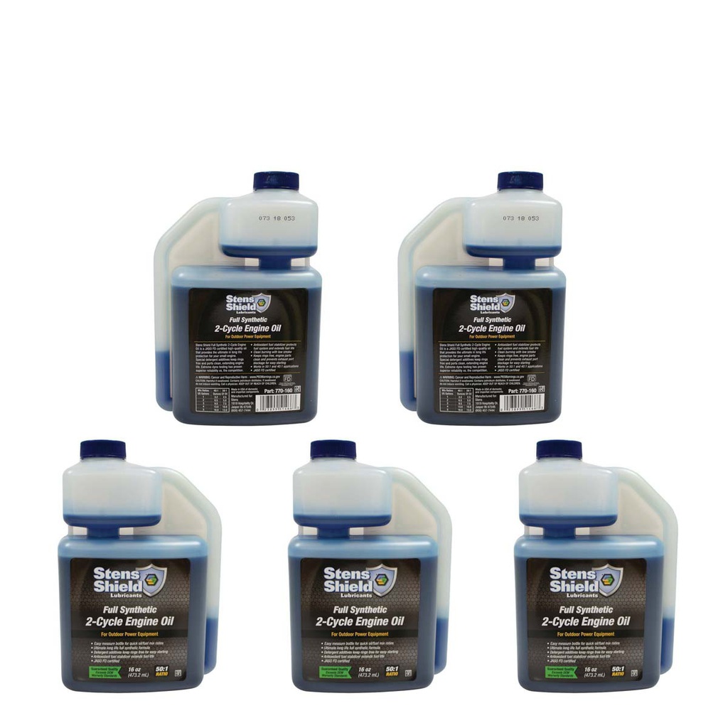 5 PK Stens 770-160 Shield 2-Cycle Engine Oil Fits Briggs &amp; Stratton 100036