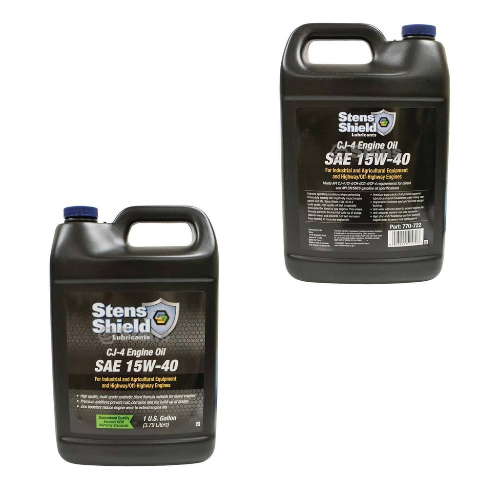 2 Pack of Stens 770-722 Shield CJ-4 Engine Oil 770-724 SAE 15W-40