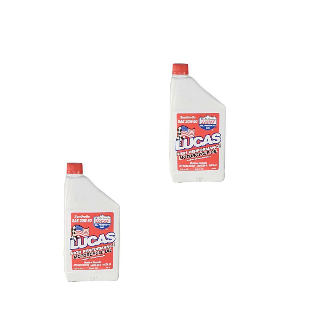 2 Pack of Stens 051-669 Lucas Oil Motorcycle Oil 10702 SAE 20W-50