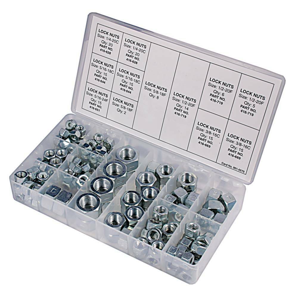 Stens 415-198 Metal Lock Nut Kit  Includes 150 pieces Lawnmower