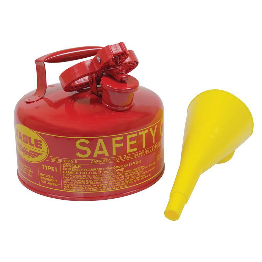 Stens 765-180 Eagle Metal Safety Fuel Can Eagle 1 Gallon With Funnel