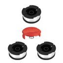 3 Pack Spool &amp; Cap fits Black Decker AF-100-3ZP 30ft .065 String Trimmer