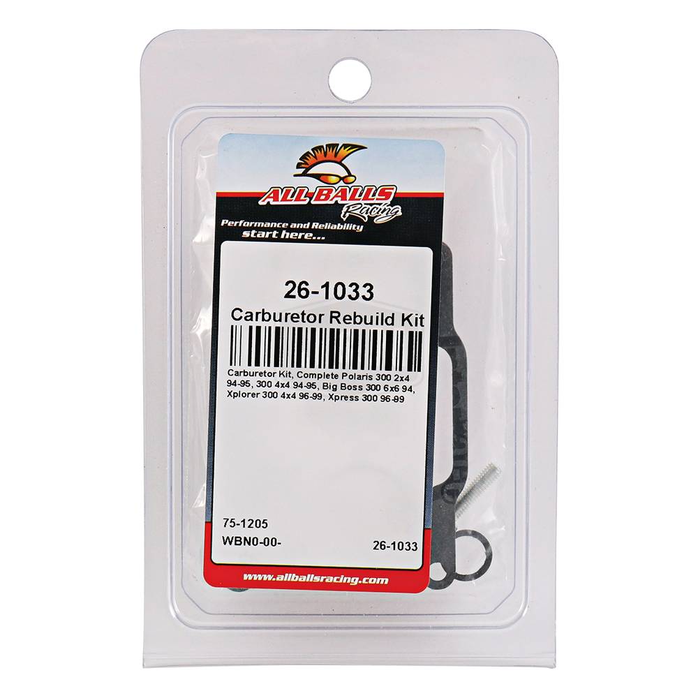 Stens  26-1033   
 All Balls Racing Carburetor Rebuild Kit