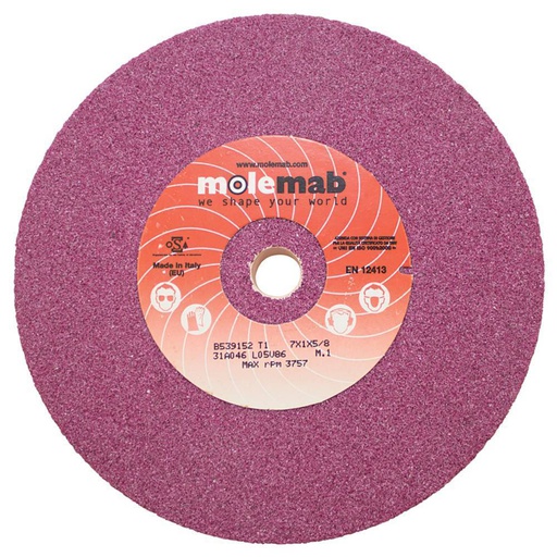 [ST-750-011] Stens 750-011 Molemab Grinding Wheel 7 x 1 x 5/8 46 grit Ruby