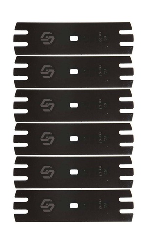 [ST-375-220-6] 6 PK Stens 375-220 Edger Blade Cooper ED-2 Serrated Center Hole Length 9 Inches