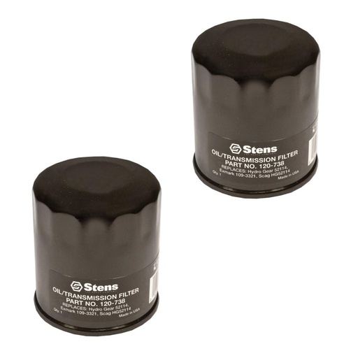 [ST-120-738-2] 2 PK of Stens 120-738 Transmission Filter Exmark 109-3321 Toro 109-3321 Scag