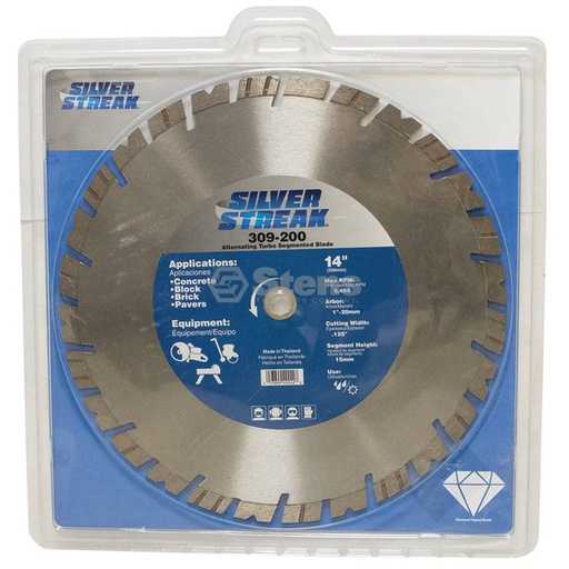 [ST-309-200] Stens 309-200 Silver Streak Turbo Segmented Blade Diamond Cut-Off Saw