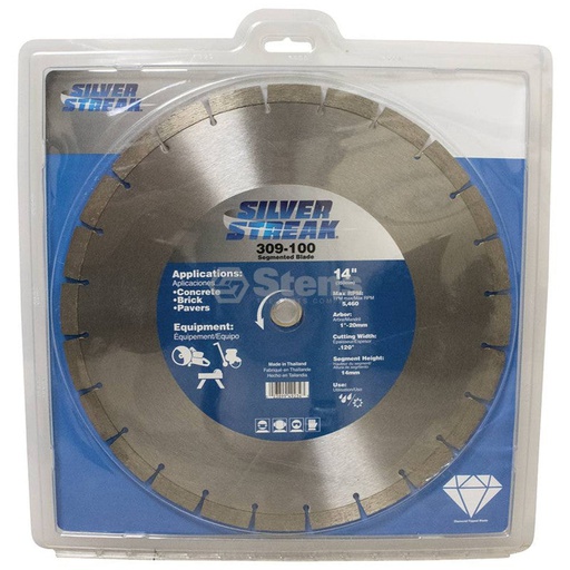 [ST-309-100] Stens 309-100 Silver Streak Segmented Blade Cut-Off Saw 14mm Rim Height