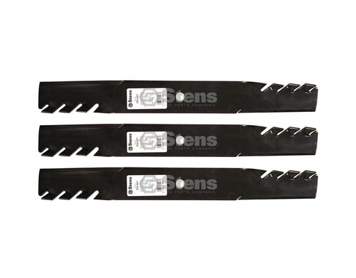 [ST-302-621-3] 3 Pack of Stens 302-621 Mowers Silver Streak Toothed Blade Husqvarna 539101733