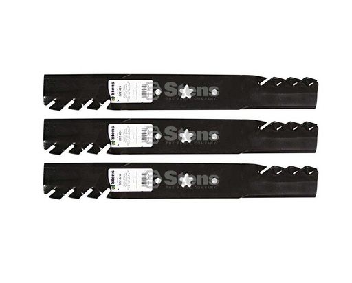 [ST-302-424-3] 3 Pack of Stens 302-424 Mowers Silver Streak Toothed Blade Husqvarna 532127842