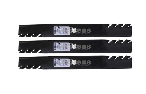 [ST-302-400-3] 3 Pack of Stens 302-400 Mower Silver Streak Toothed Blade Husqvarna 113312X AYP