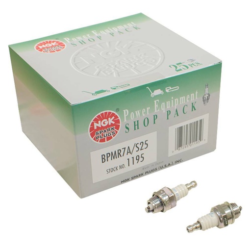 [ST-130-012] Stens 130-012 NGK Spark Plug Shop Pack NGK 1195 BPMR7A S25 BPMR7A 130-898