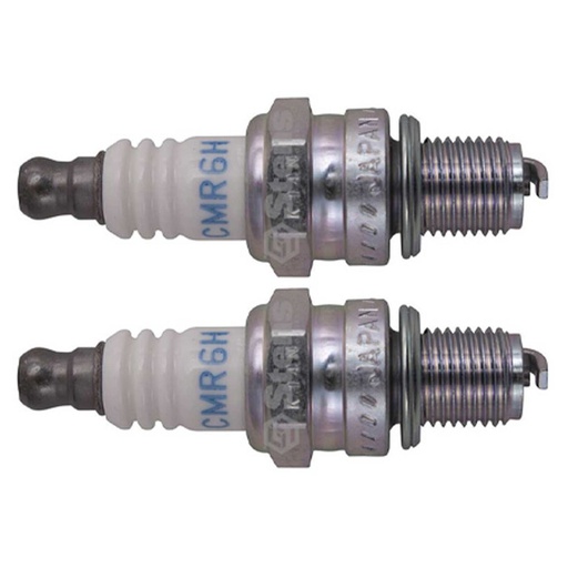 [ST-130-355-2] 2 PK Stens 130-355 NGK Spark Plug Husqvarna 531008615 NGK 3365 CMR6H 168652-4