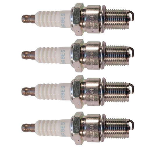 [ST-130-132-4] 4 Pack of Stens 130-132 NGK Spark Plug NGK 3961 BR8ES SOLID