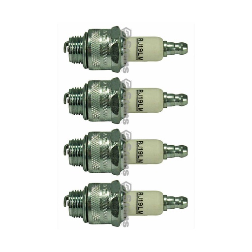 [ST-130-106-4] 4 PK Stens 130-106 Champion Spark Plug 868 RJ19LM Husqvarna 531308130