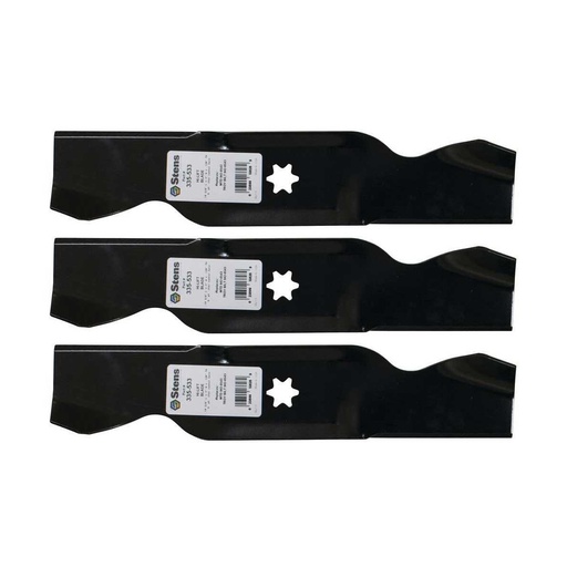 [ST-335-533-3] 3 PK Stens 335-533 Hi-Lift Blade Fits MTD  Troy-Bilt 742-0543 753-0571