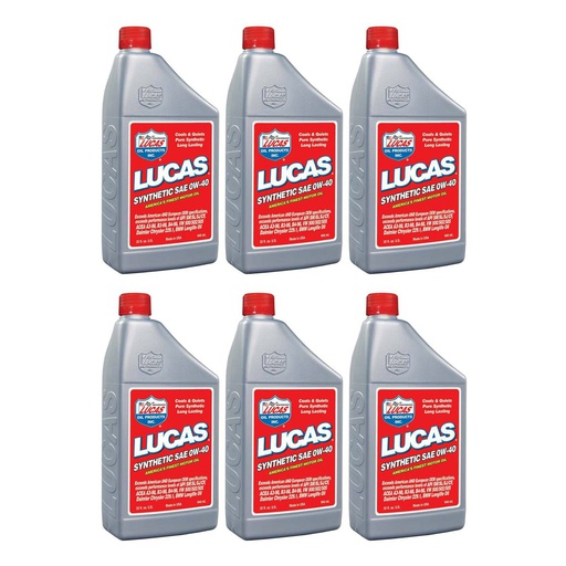 [ST-051-622] 6 Pack of Stens 051-622 Lucas Oil Synthetic Motor Oil 10211 SAE 0W-40