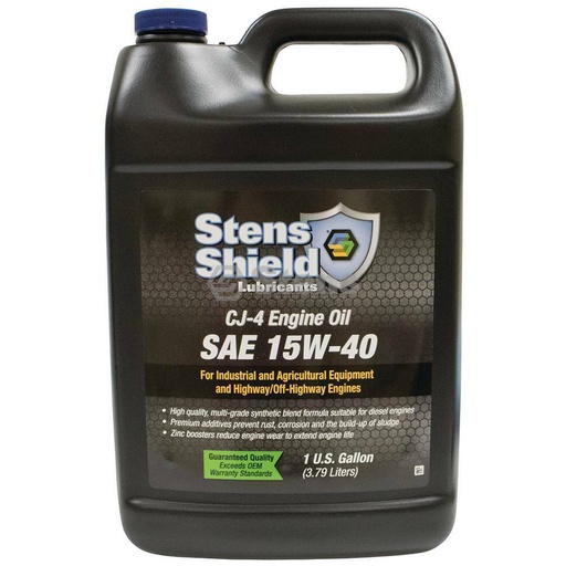 [ST-770-722-0.25] 1 Pack of Stens 770-722 Shield CJ-4 Engine Oil 770-724 SAE 15W-40