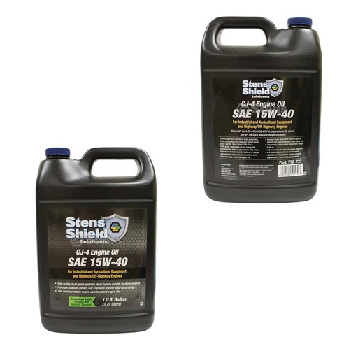 [ST-770-722-0.5] 2 Pack of Stens 770-722 Shield CJ-4 Engine Oil 770-724 SAE 15W-40