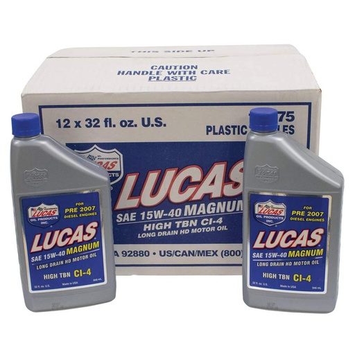 [ST-051-547] 12 PK Stens 051-547 Lucas Oil Magnum High TBN Motor Oil 10075 SAE