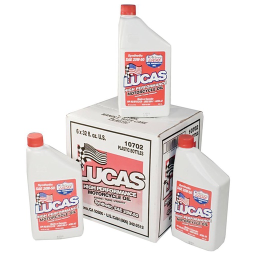 [ST-051-669] 6 Pack of Stens 051-669 Lucas Oil Motorcycle Oil 10702 SAE 20W-50