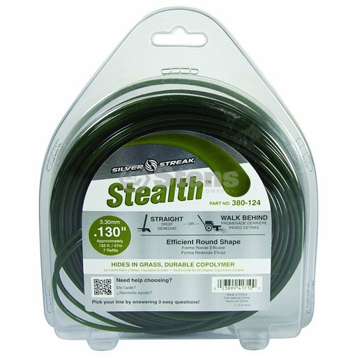 [ST-380-124] Stens 380-124 Silver Streak Stealth Trimmer Line Interchangeable with 380-624