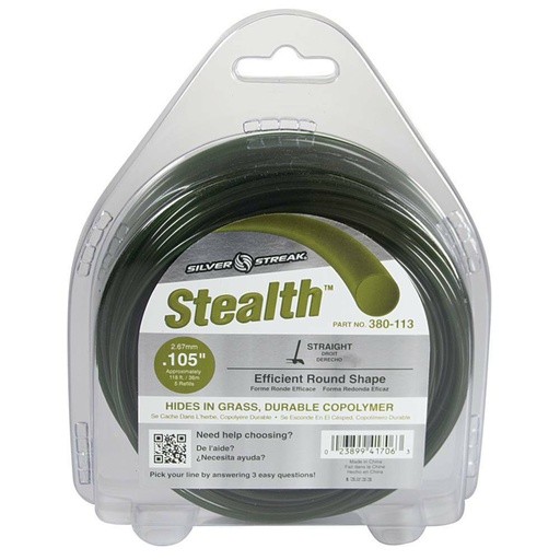 [ST-380-113] Stens 380-113 Silver Streak Stealth Trimmer Line Durable copolymer Green