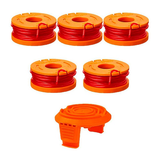 [AH-461200] 5 pk Lawn Trimmer and Edger Spool Line for WORX WG150 WG151 WG152 WG154