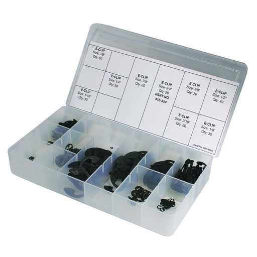 [ST-415-166] Stens 415-166 Metal Hook E-Clip Kit Includes 280 pieces  Lawnmower
