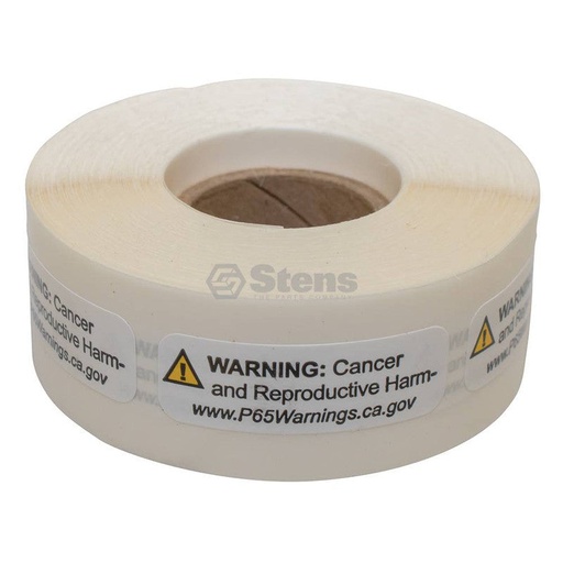 [ST-900-903] Proposition 65 Warning Labels Reproductive Harm Cancer Stens 900-903