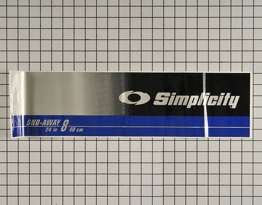 [BS-1714106SM] Briggs &amp; Stratton Genuine 1714106SM DECAL SIMPLICITY SNO Replacement Part