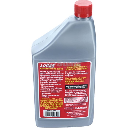 [ST-051-597] Stens  051-597   
 Lucas Oil Synthetic Motor Oil