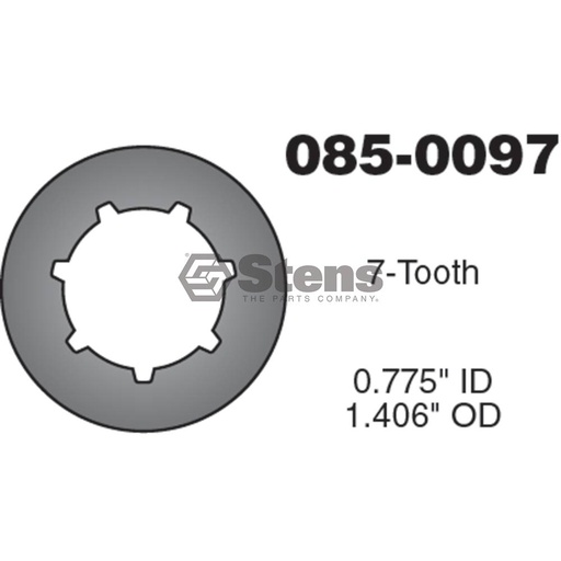 [ST-085-0097] Stens  085-0097   
 Silver Streak Rim Sprocket