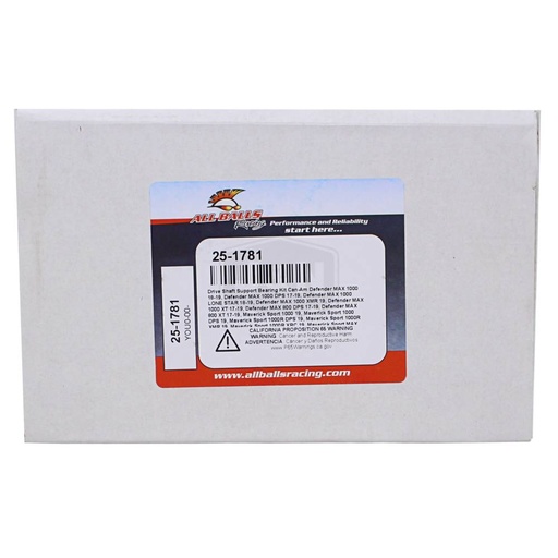 [ST-25-1781] Stens  25-1781   
 All Balls Racing Center Support Bearing Kit