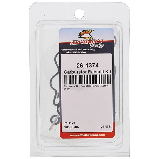 [ST-26-1374] Stens  26-1374   
 All Balls Racing Carburetor Rebuild Kit