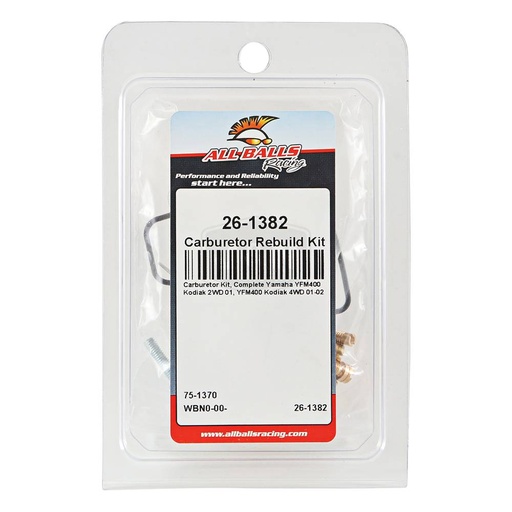 [ST-26-1382] Stens  26-1382   
 All Balls Racing Carburetor Rebuild Kit